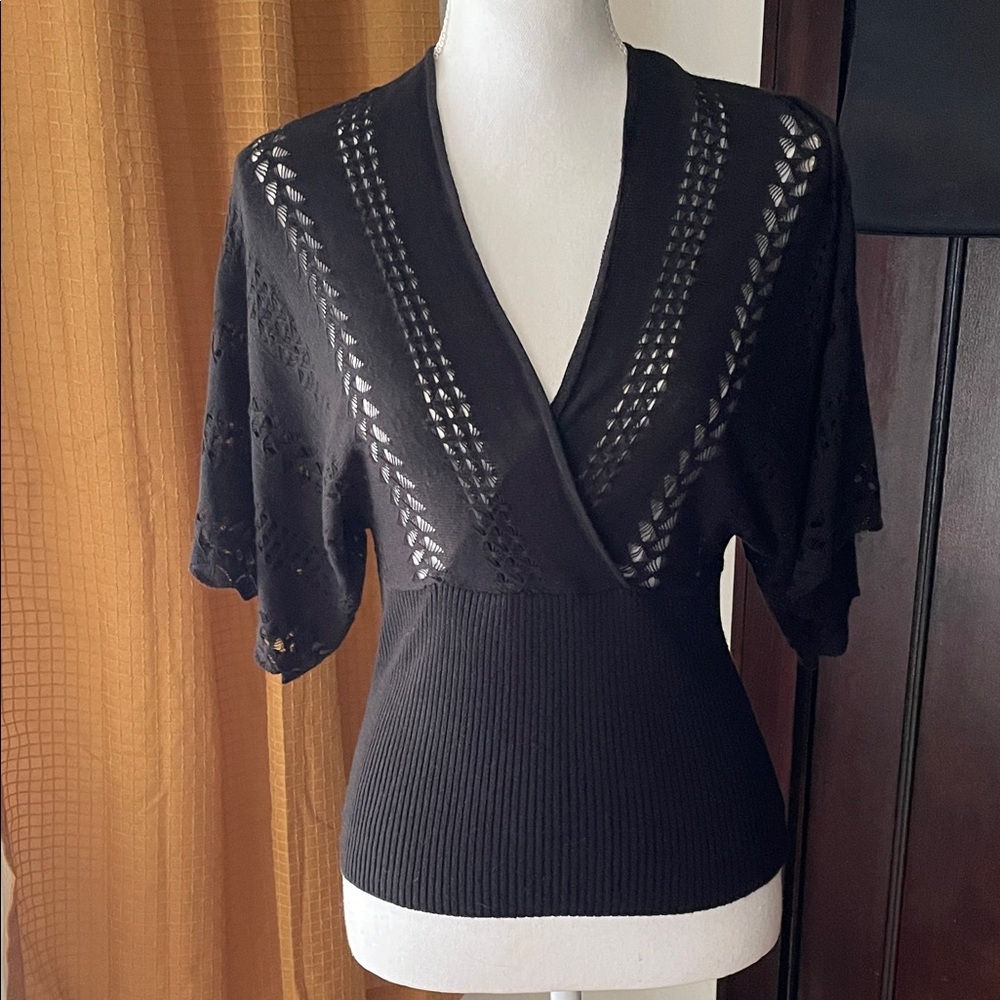 Vintage y2k eyelet cinch waist top